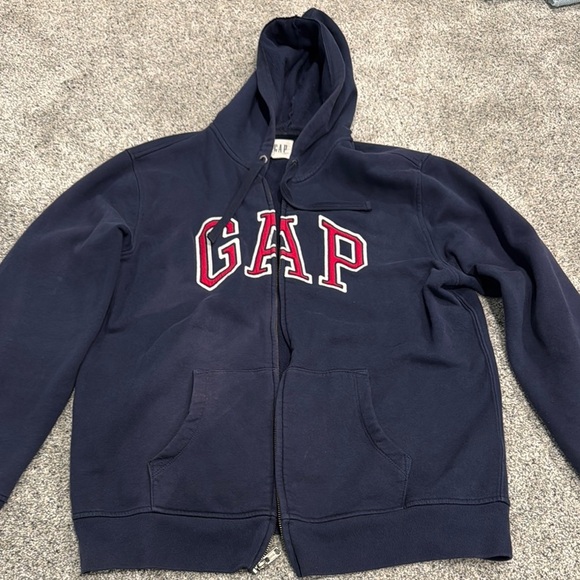 GAP Navy Blue Hoodie with Red Logo - Picture 1 of 5
